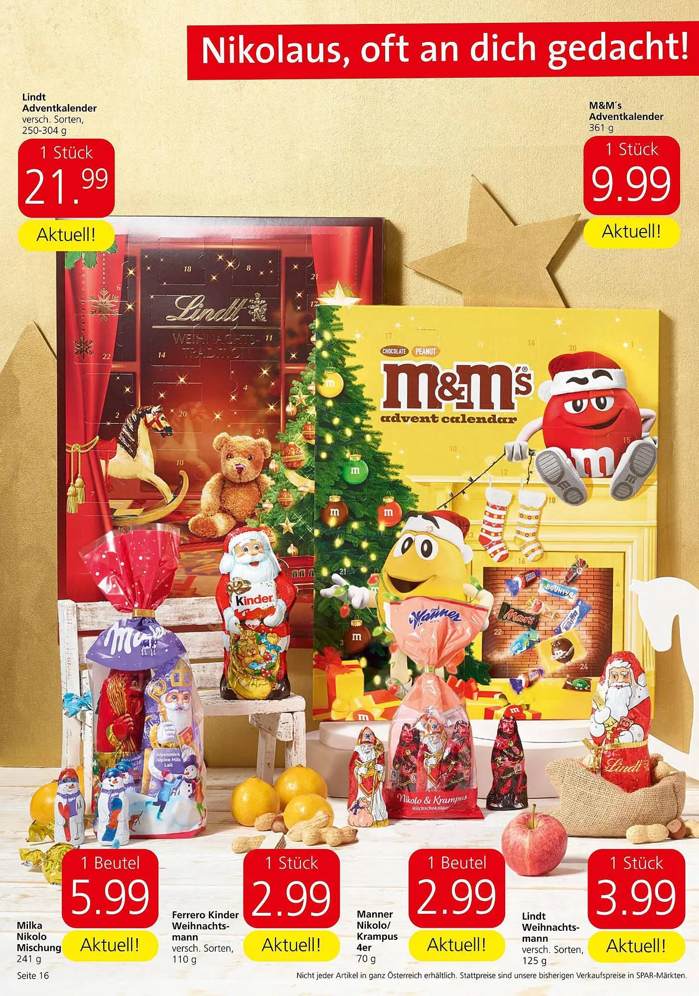 Spar Flugblatt von 23. November bis 13. Dezember 2023 - Flugblätt seite 16