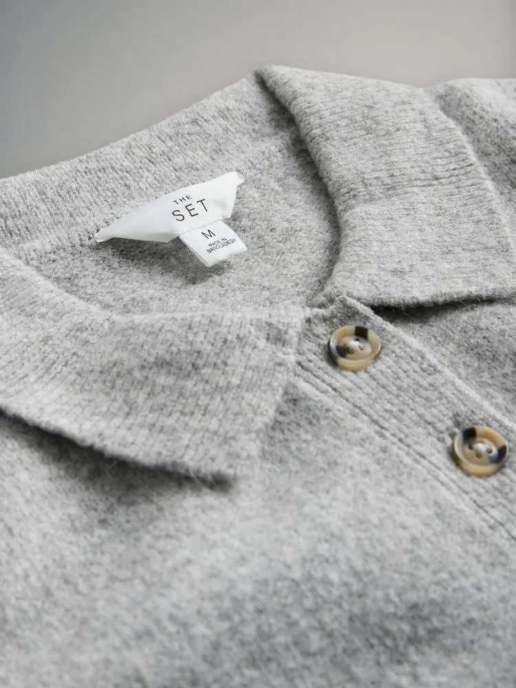 Marineblau/Grau meliert - The Set 2 Pack Knitted Collar Jumpers With Wool