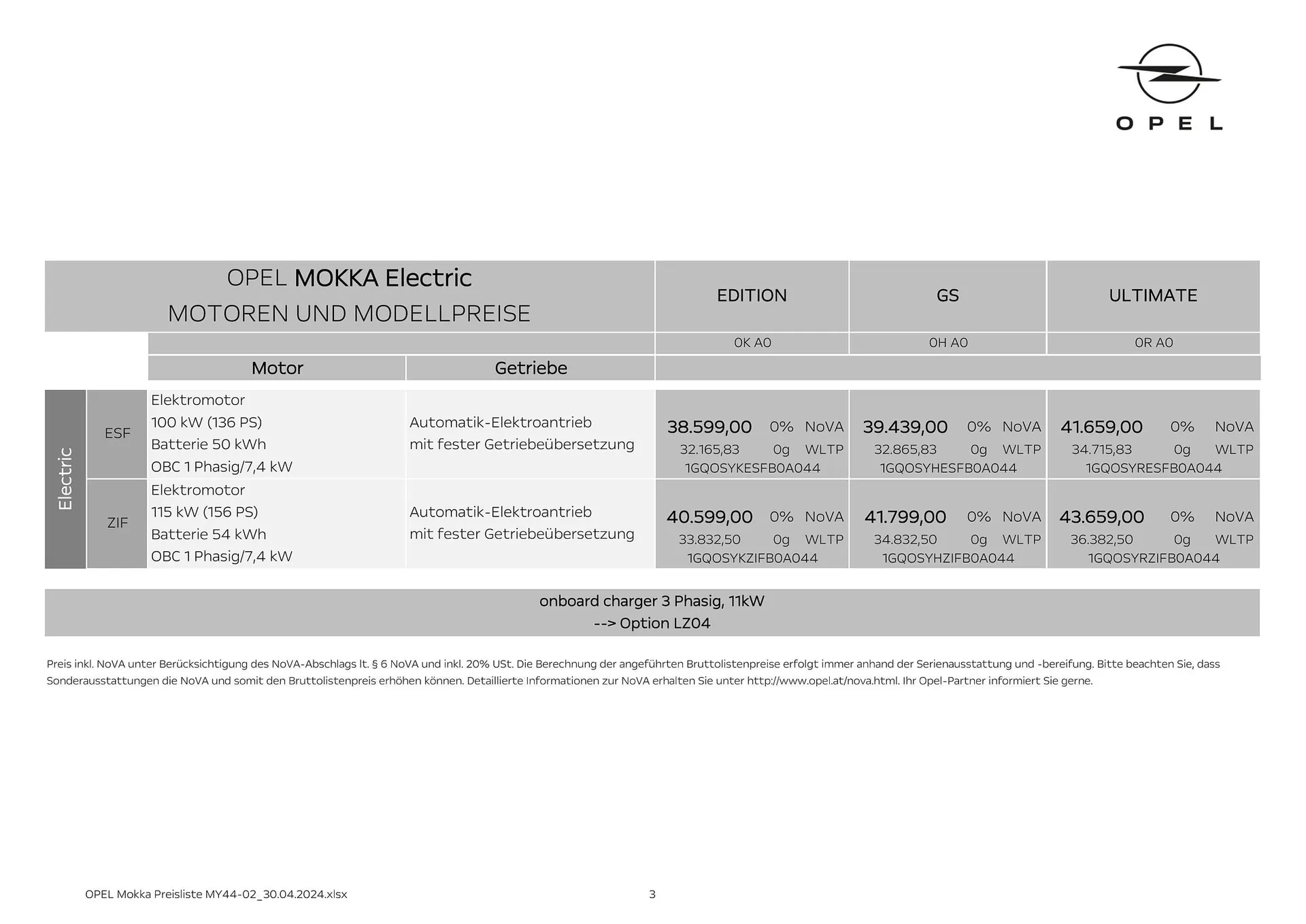 Opel Mokka Flugblatt von 16. Mai bis 15. Mai 2025 - Flugblätt seite 3