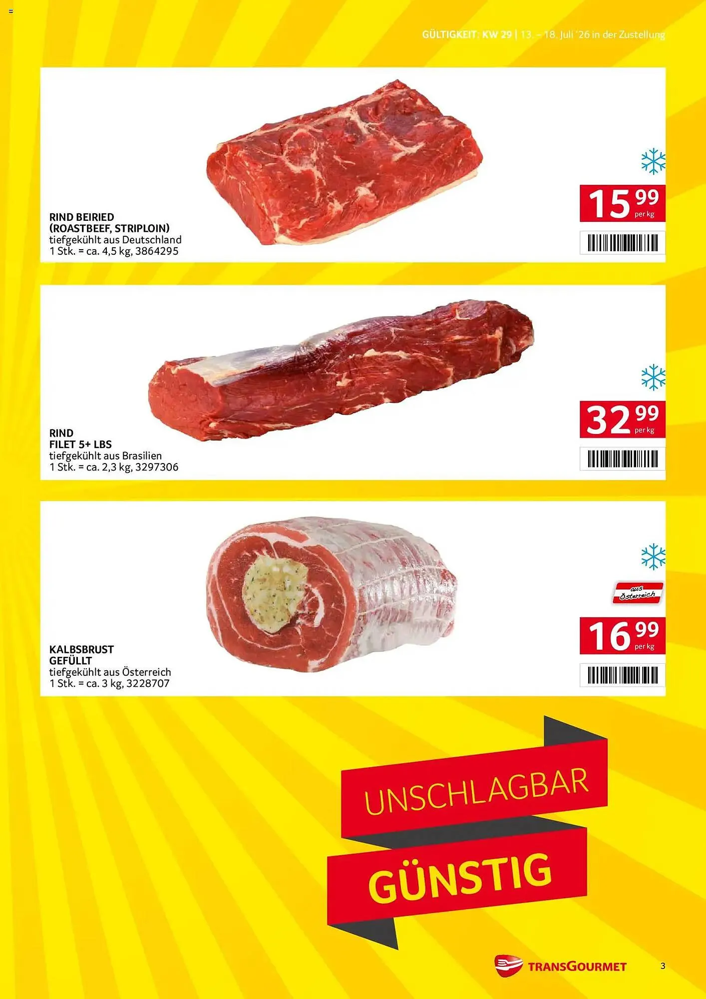 Transgourmet Flugblatt von 13. Juli bis 18. Juli 2026 - Flugblätt seite 3