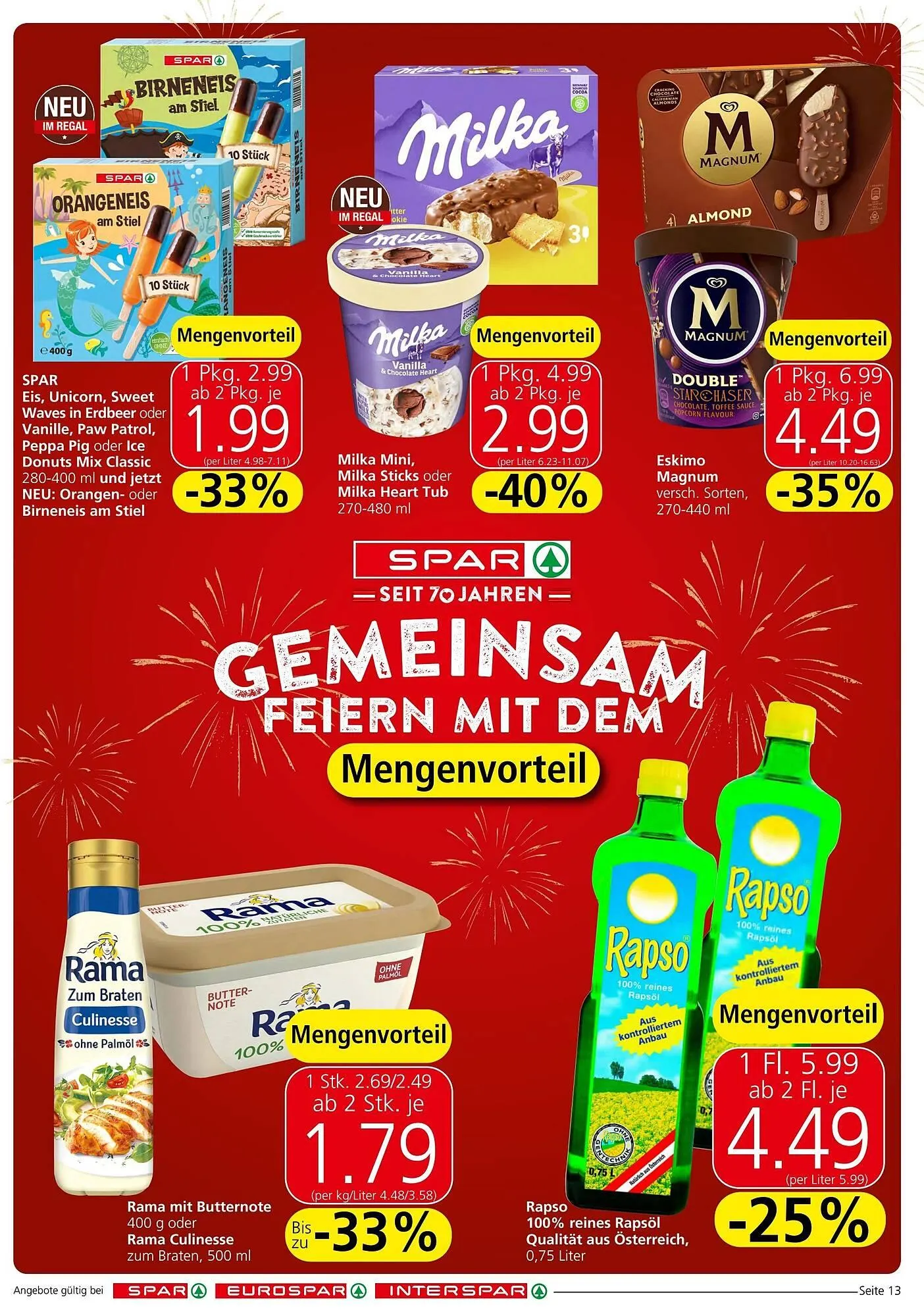 Spar Flugblatt von 17. April bis 30. April 2024 - Flugblätt seite 13