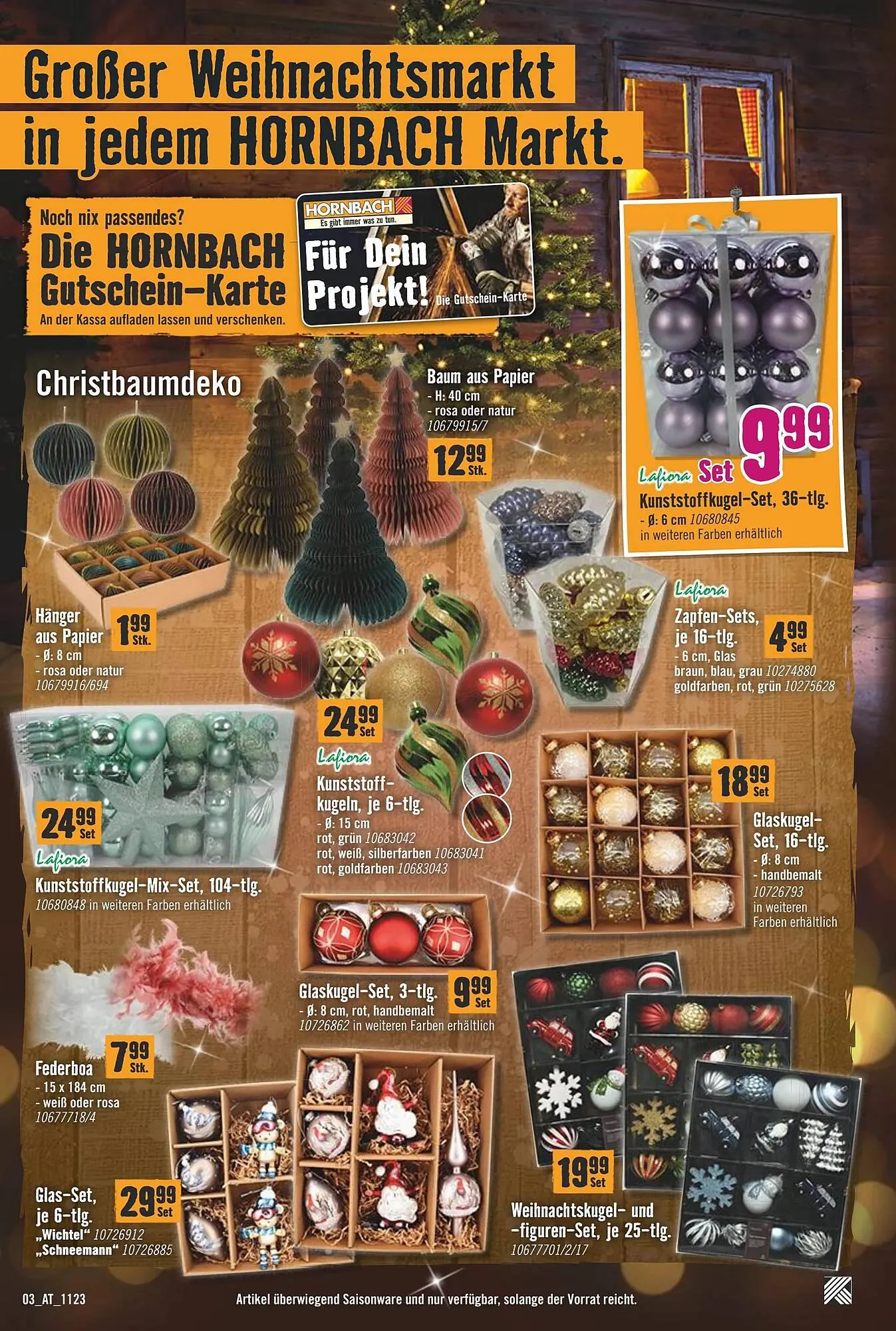 Hornbach Flugblatt von 19. November bis 19. Dezember 2023 - Flugblätt seite  3