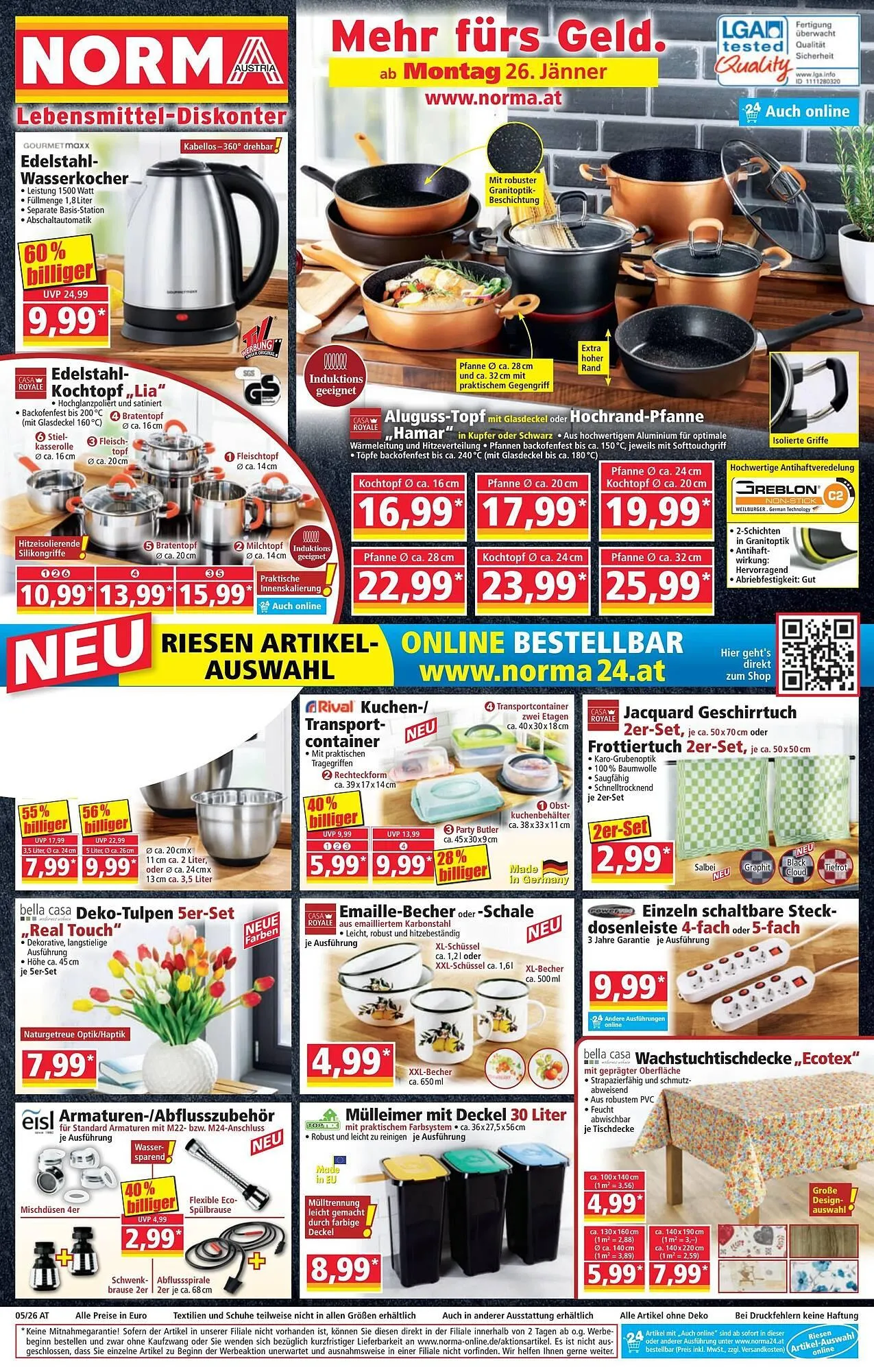 Norma Prospekt von 26. Jänner bis 1. Februar 2026 - Flugblätt seite  1