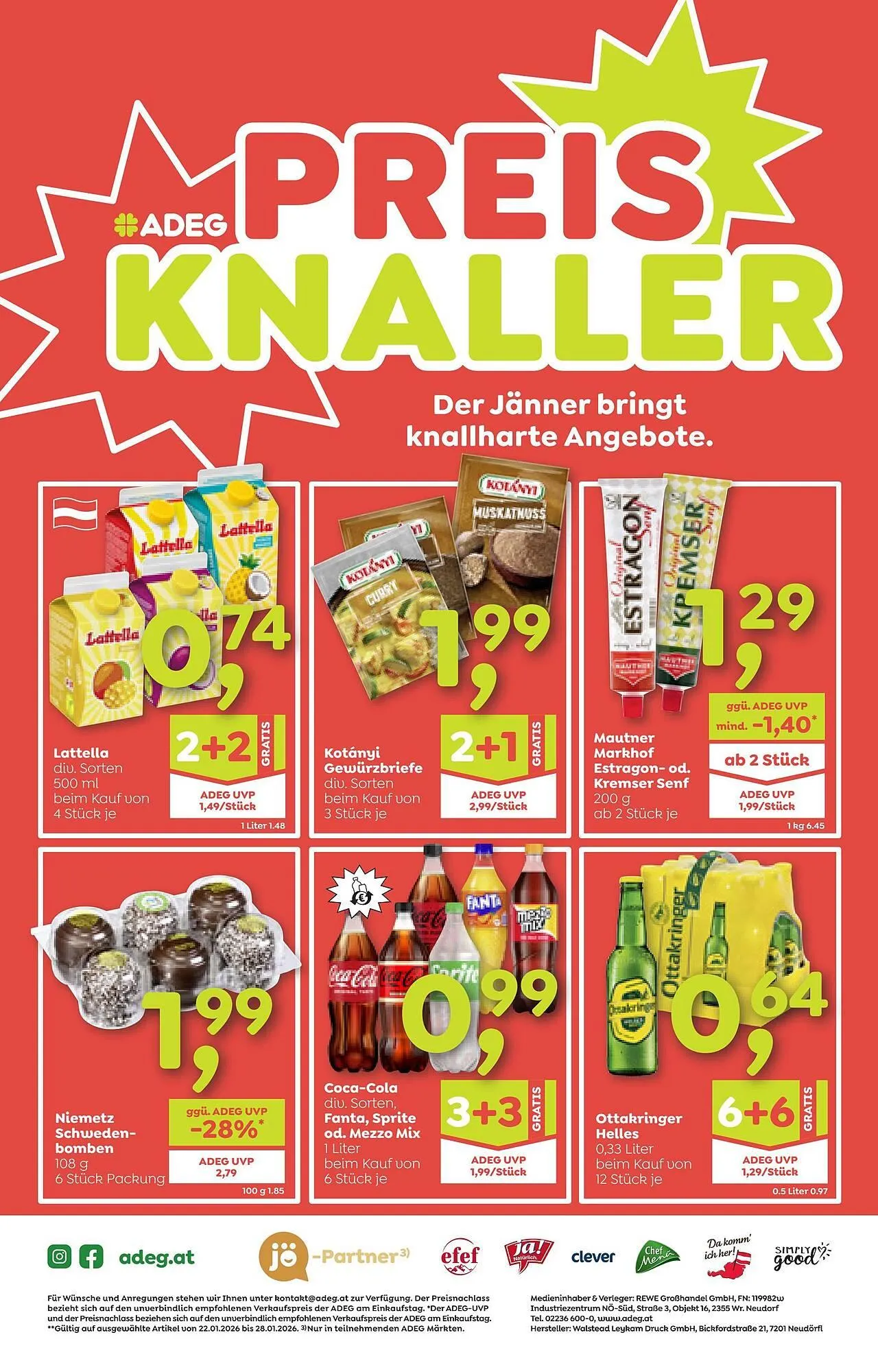 ADEG Flugblatt von 22. Jänner bis 28. Jänner 2026 - Flugblätt seite  16