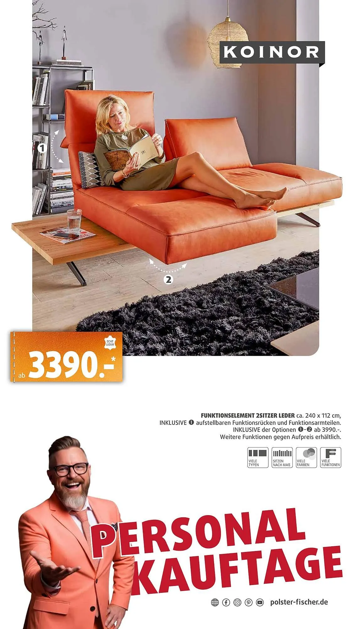 Polstermöbel Fischer Flugblatt von 19. Februar bis 3. März 2026 - Flugblätt seite  15