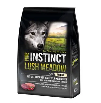 PURE INSTINCT LUSH MEADOW Senior mit Wachtel, Kaninchen 4 kg