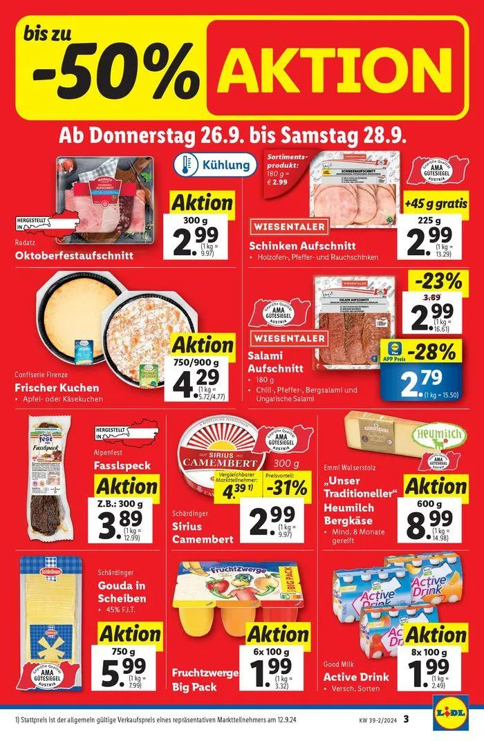 Aktuelle Flugblätter Ab Donnerstag, 26.9. von 26. September bis 2. Oktober 2024 - Flugblätt seite 3