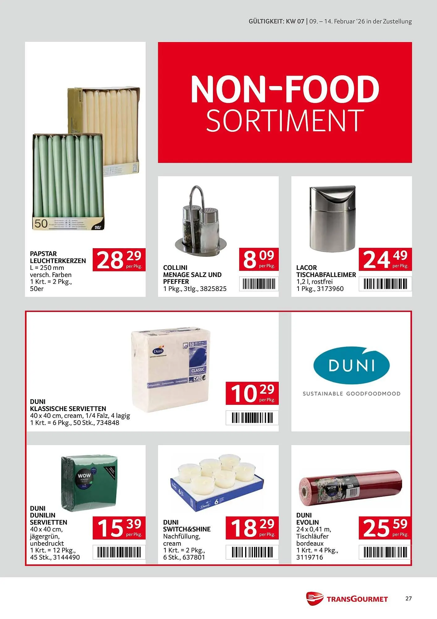 Transgourmet Flugblatt von 9. Februar bis 14. Februar 2026 - Flugblätt seite  27