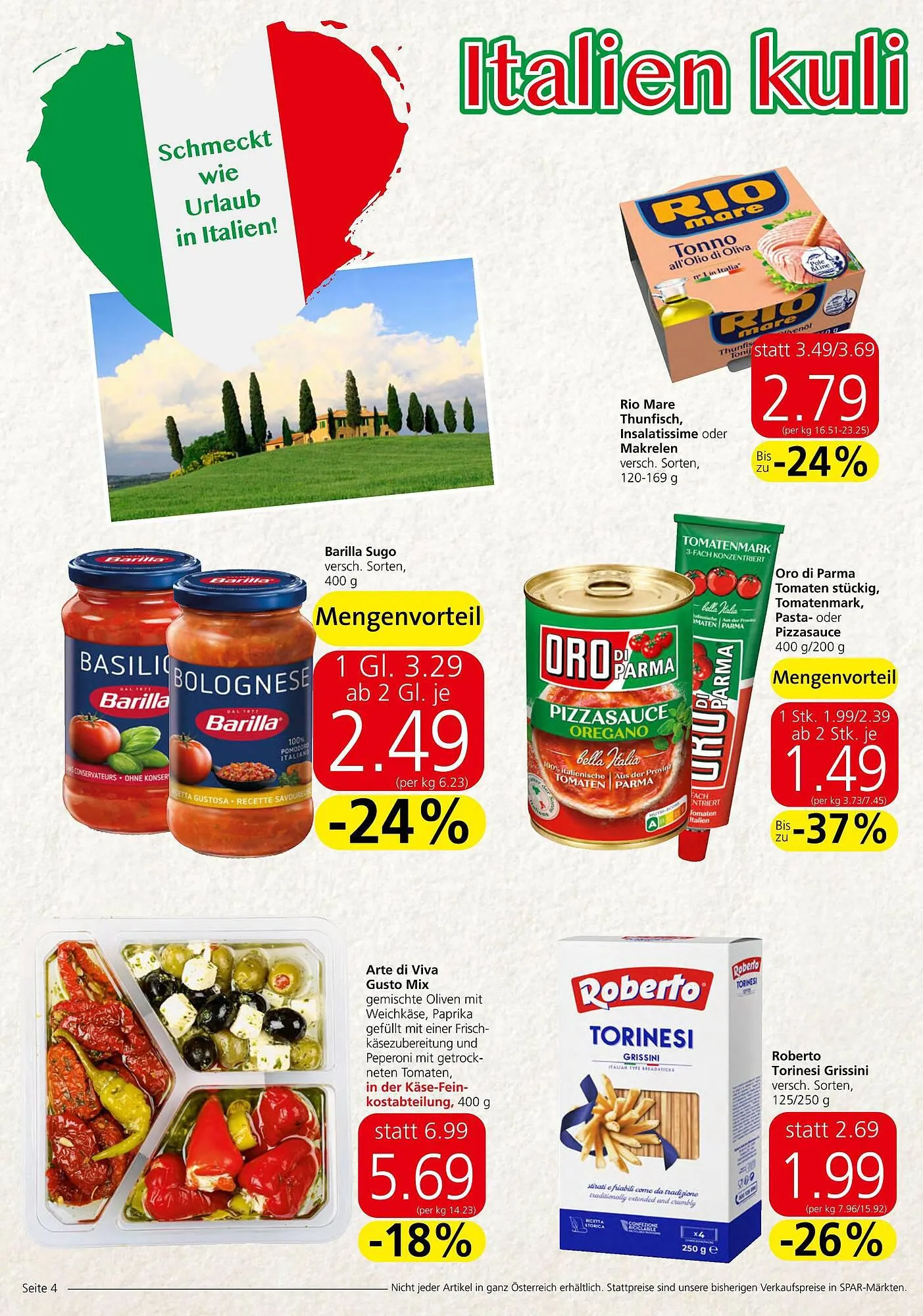 Spar Flugblatt von 28. September bis 11. Oktober 2023 - Flugblätt seite  4