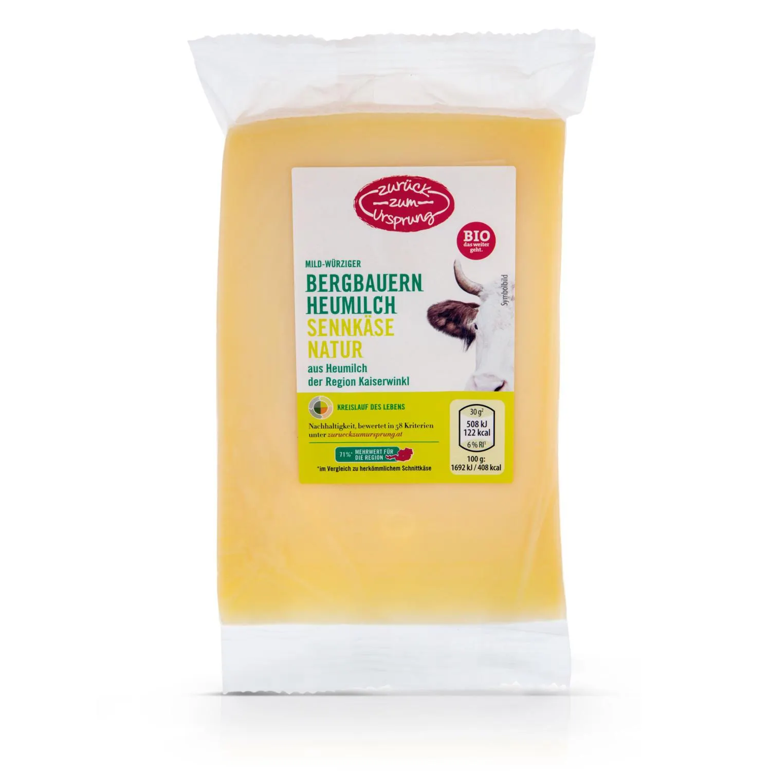 ZURÜCK ZUM URSPRUNG BIO-Bergbauern Sennkäse, Natur