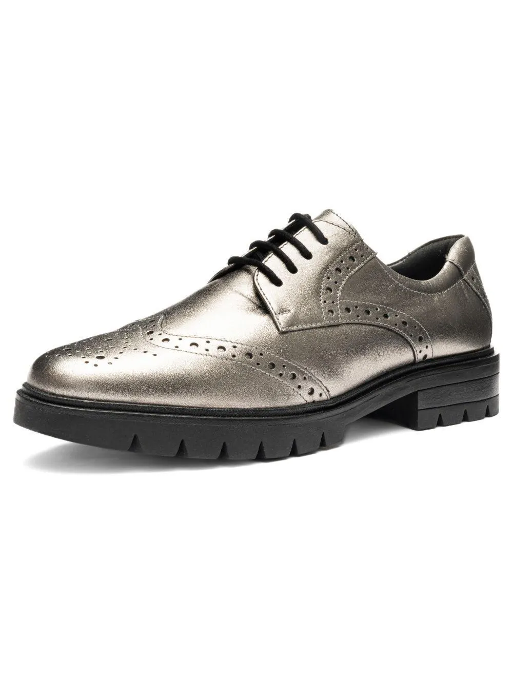 Schnürer Cambridge taupe-grau metallic