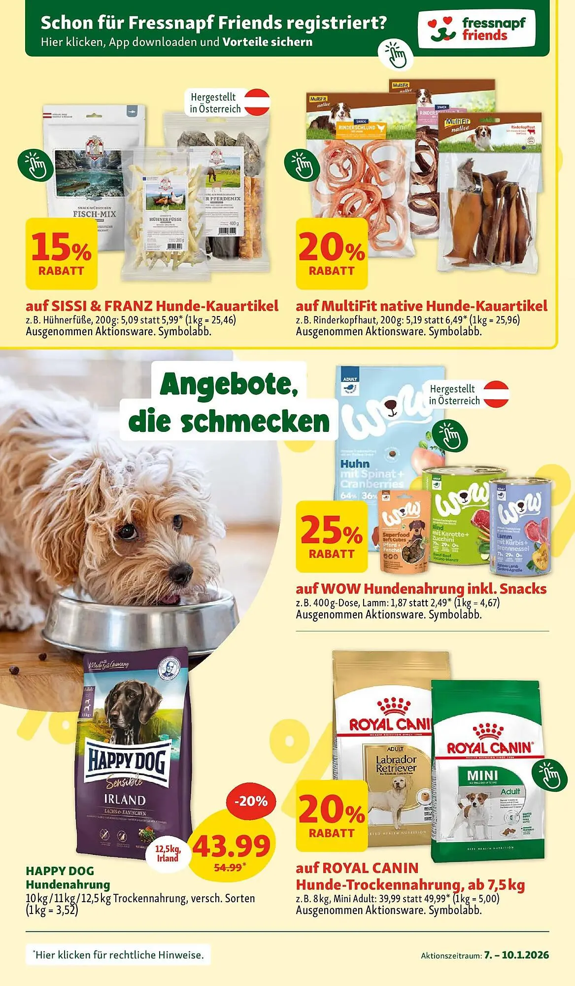 Fressnapf Flugblatt von 7. Jänner bis 10. Jänner 2026 - Flugblätt seite 4