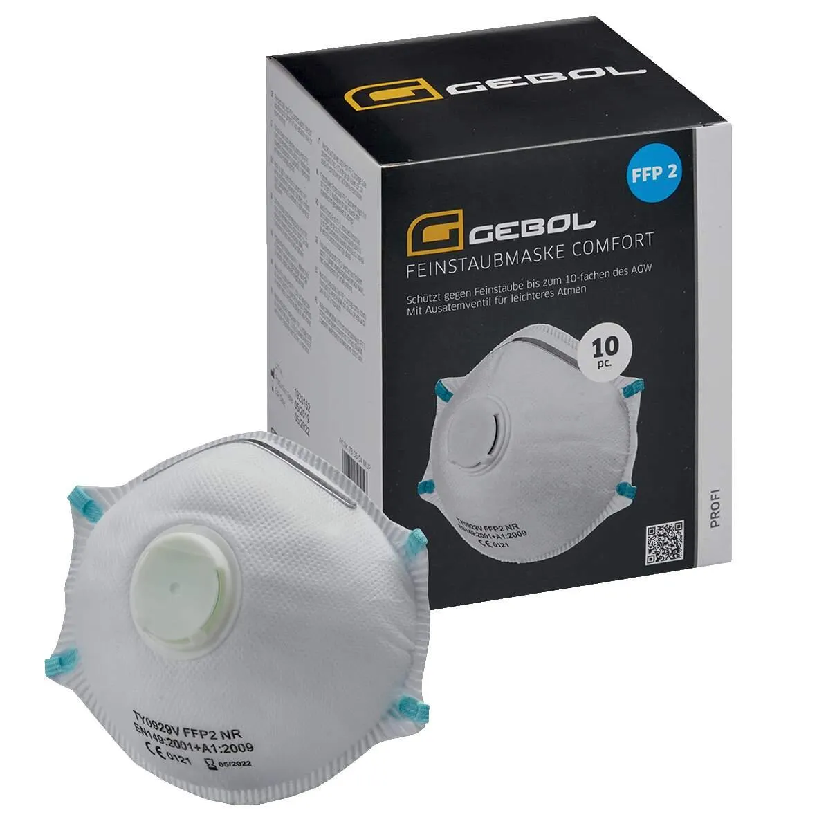 Atemschutzmaske Comfort FFP2 m.Ventil 10Stk.Box