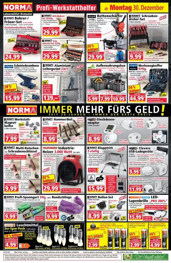 Aktuelle Deals und Angebote von 30. Dezember bis 3. Jänner 2025 - Flugblätt seite 16