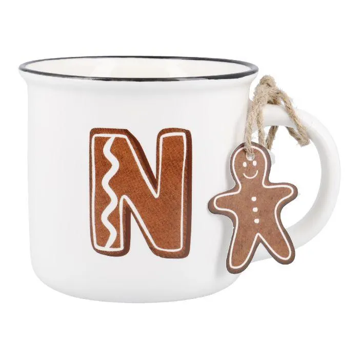 Becher Buchstabe/Lebkuchen, N, 380 ml
