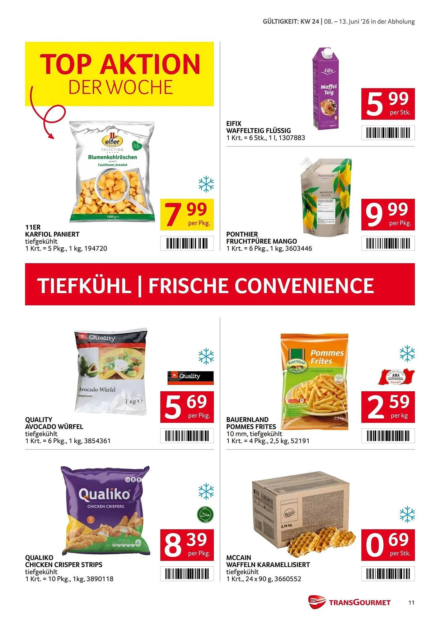 Transgourmet Flugblatt von 8. Juni bis 13. Juni 2026 - Flugblätt seite 11