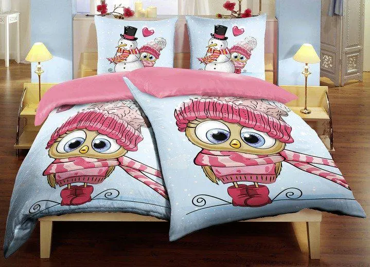 Flanell Bettwäsche-Garnitur mit Reißverschluss