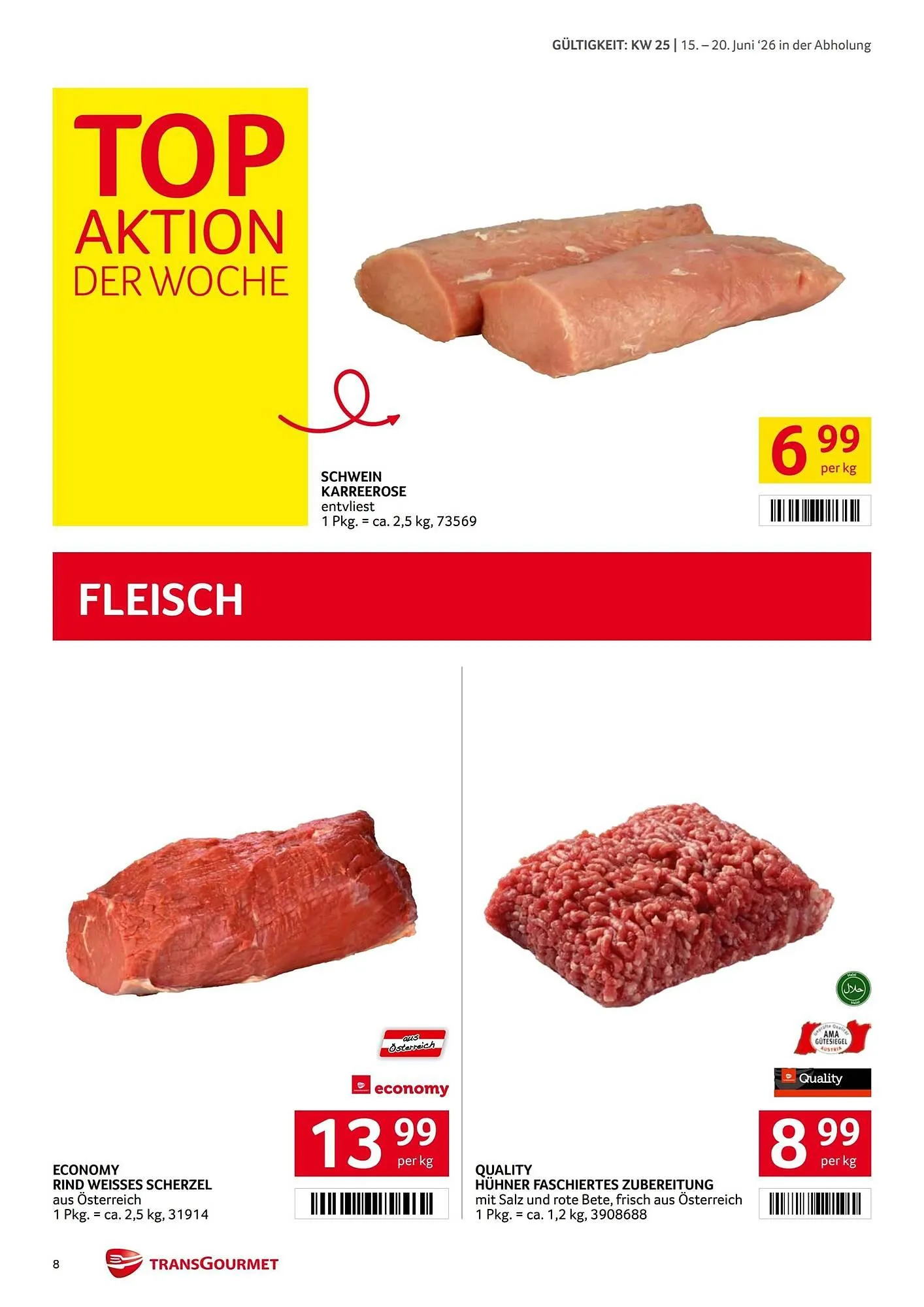 Transgourmet Flugblatt von 15. Juni bis 20. Juni 2026 - Flugblätt seite  8