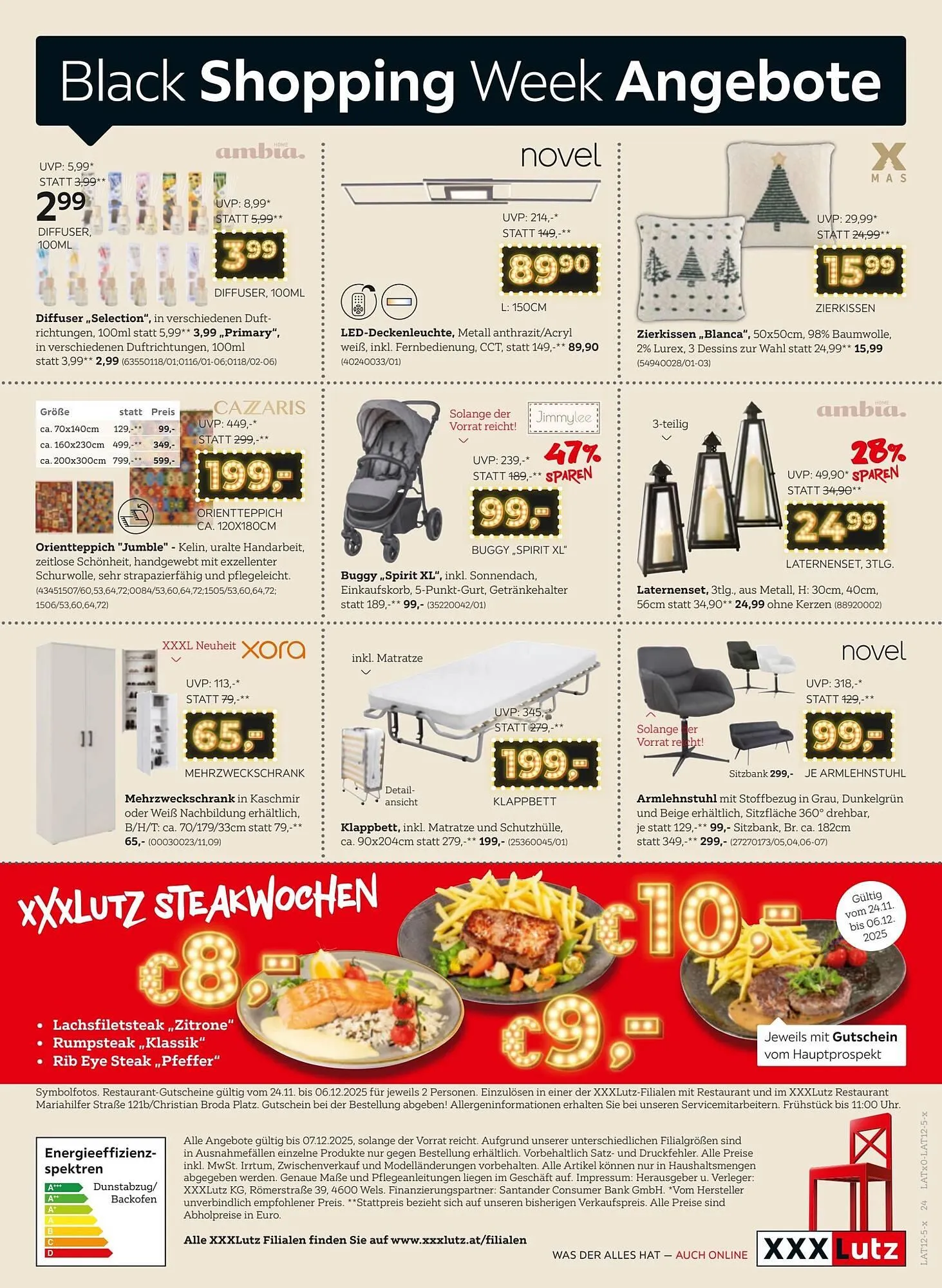 XXXLutz Prospekt von 24. November bis 8. Dezember 2025 - Flugblätt seite  24