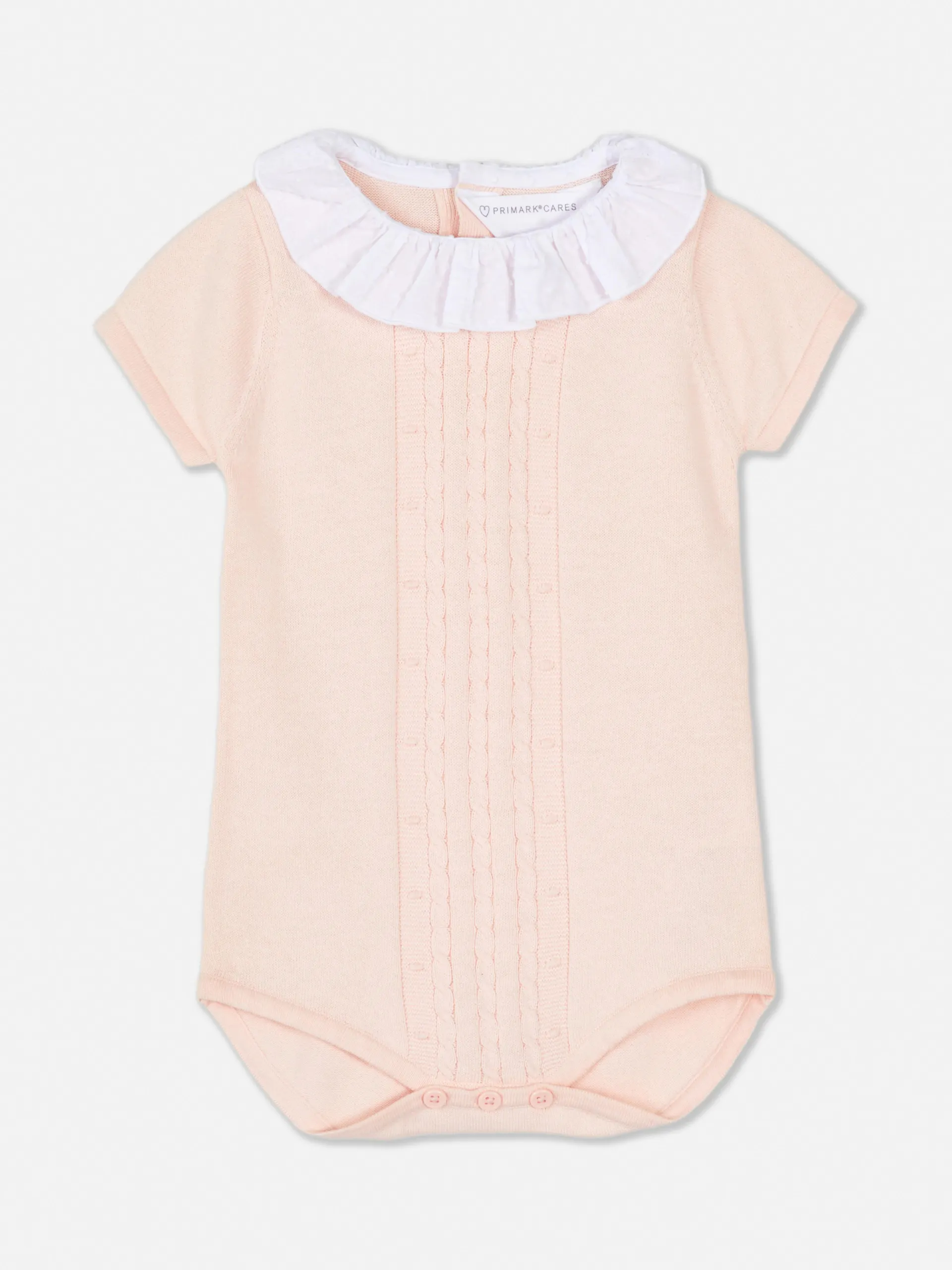 Gestrickter Jumpsuit mit Rüschenkragen