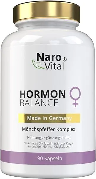 Hormon Balance Frauen Komplex mit Mönchspfeffer, Myo Inositol & Yamswurzel hochdosiert für Zyklus, PMS, PCO, Wechseljahre Menopause | 90 vegane Kapseln mit Agnus Castus