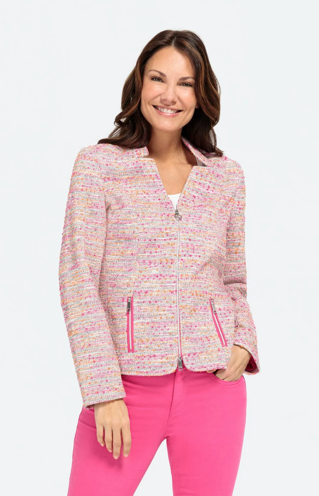 Schmal geschnittener Bouclé-Blazer