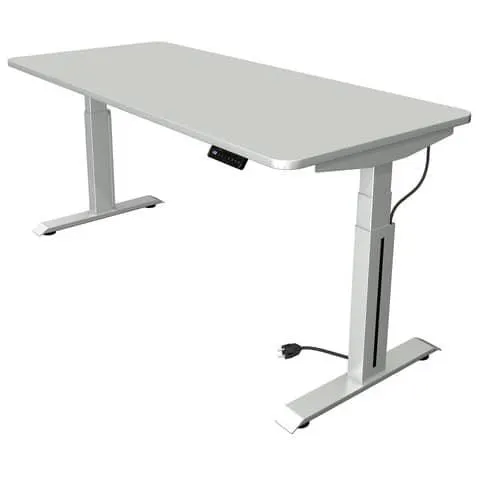 Schreibtisch elektr.höhenv. grau/silber KERKMANN 10010711 180x80cm