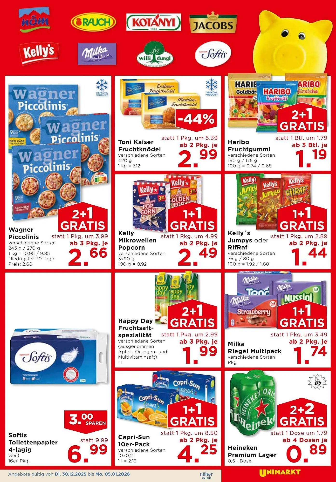 Unimarkt Flugblatt von 30. Dezember bis 5. Jänner 2026 - Flugblätt seite  3