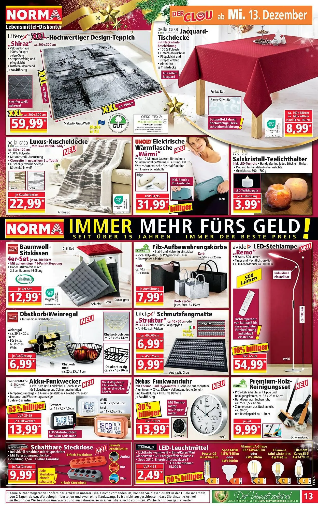 Norma Flugblatt von 11. Dezember bis 16. Dezember 2023 - Flugblätt seite 13