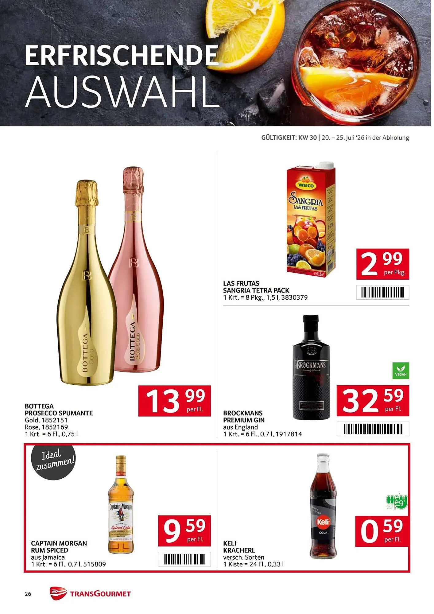 Transgourmet Flugblatt von 20. Juli bis 25. Juli 2026 - Flugblätt seite  25