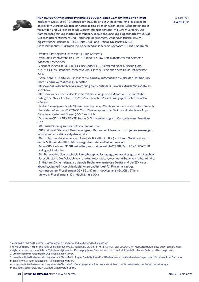 FORD MUSTANG von 2. November bis 2. November 2024 - Flugblätt seite  29