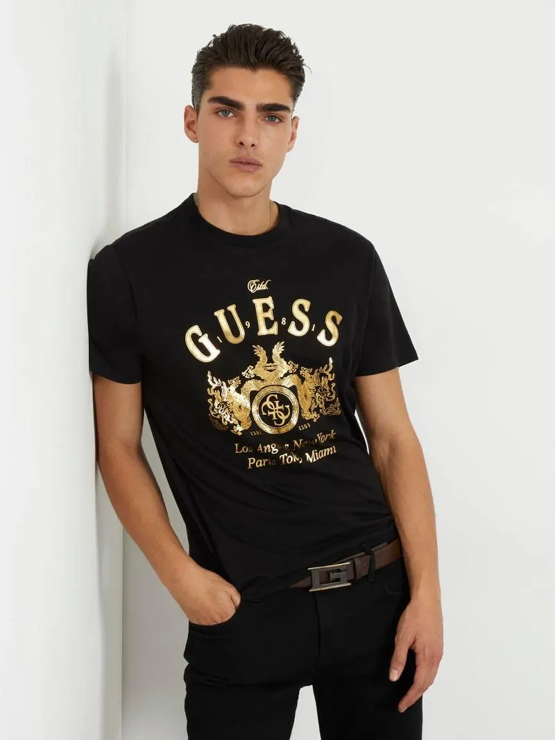 T-shirt mit logo vorn