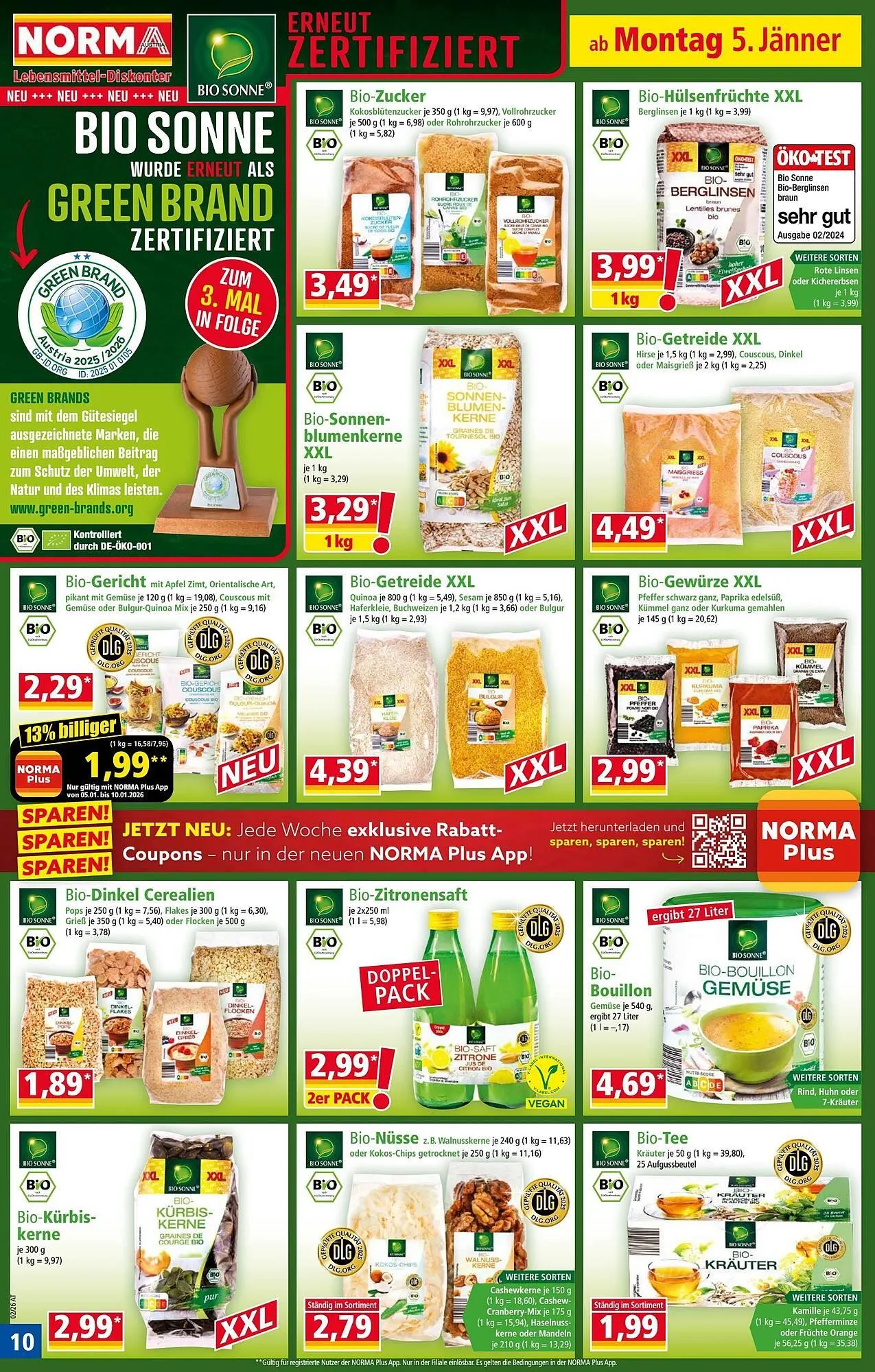 Norma Prospekt von 5. Jänner bis 11. Jänner 2026 - Flugblätt seite  10