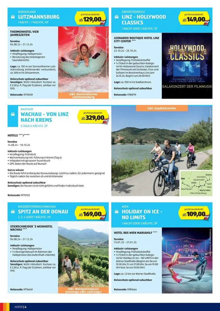 Blättern Sie online im HOFER REISEN Katalog von 1. August bis 15. August 2024 - Flugblätt seite 4