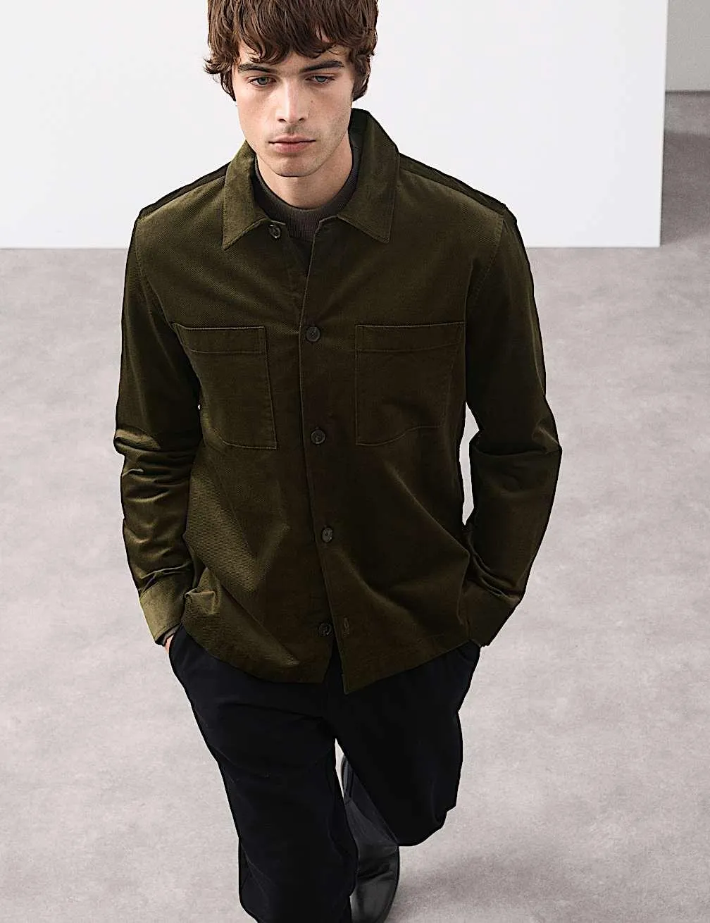 Regular Fit Cordhemd mit hohem Baumwollanteil