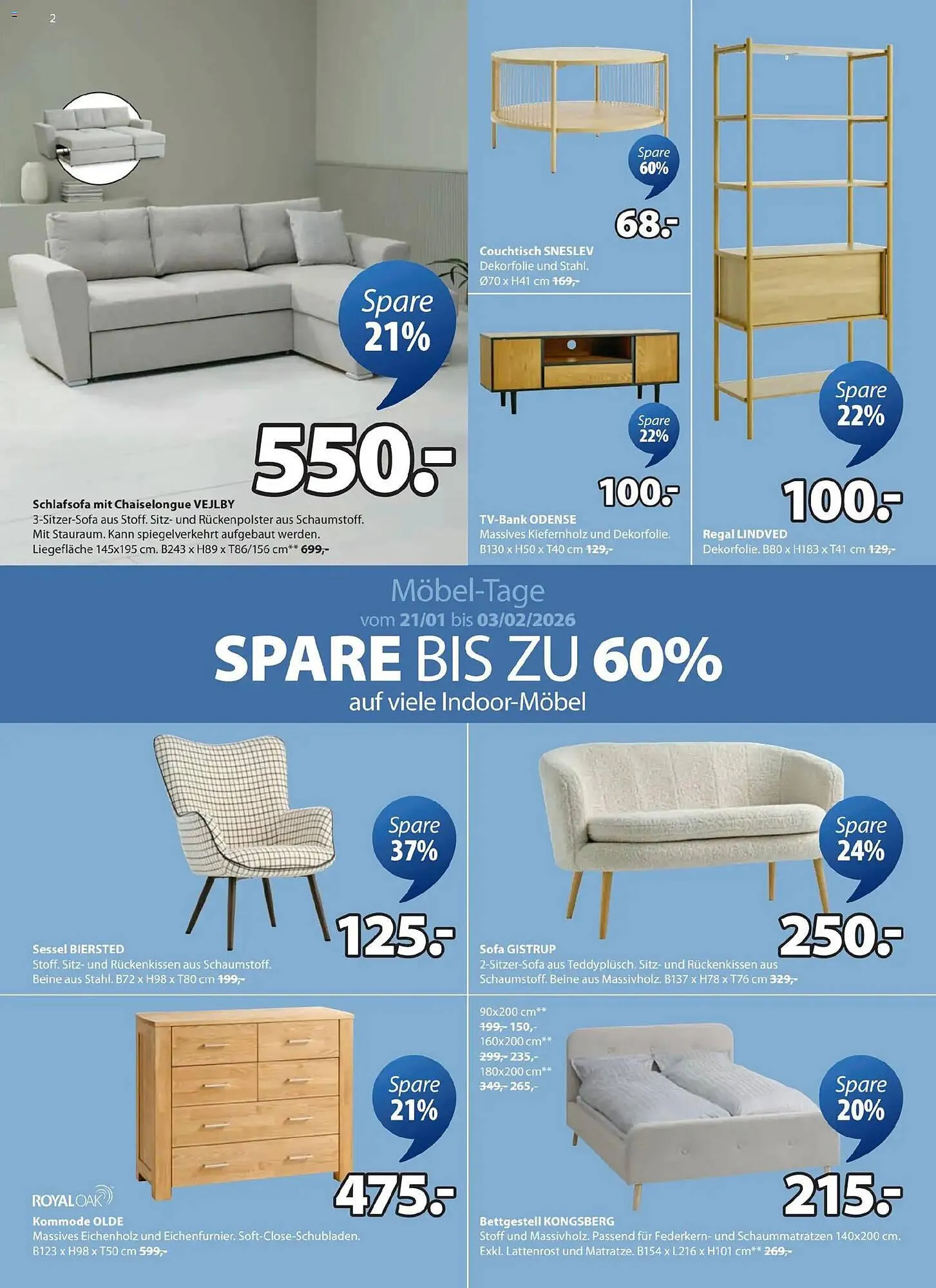 JYSK Flugblatt von 19. Jänner bis 10. Februar 2026 - Flugblätt seite  2