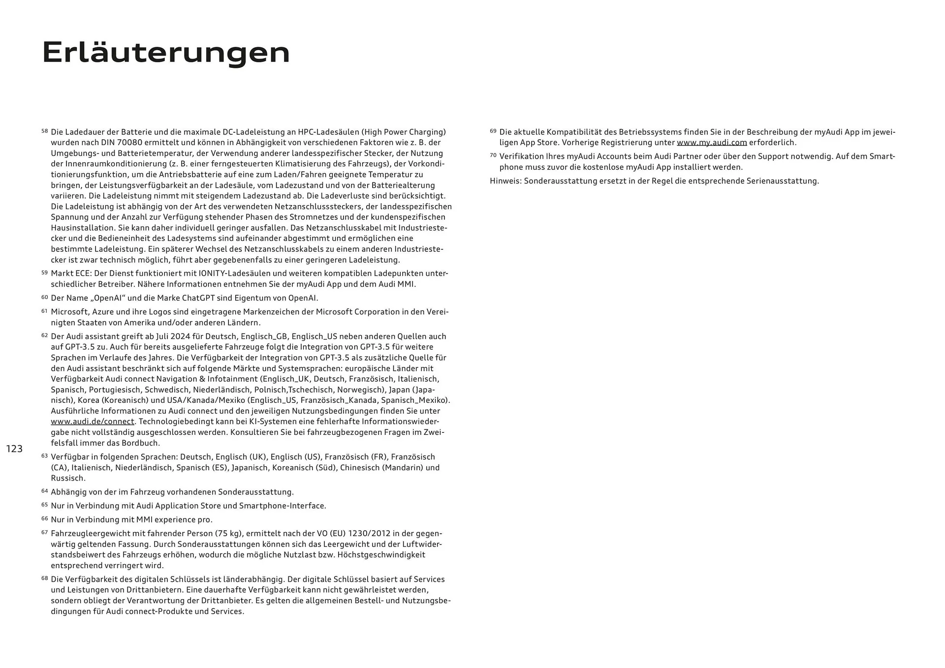 Audi Flugblatt von 20. November bis 22. Juli 2026 - Flugblätt seite  123