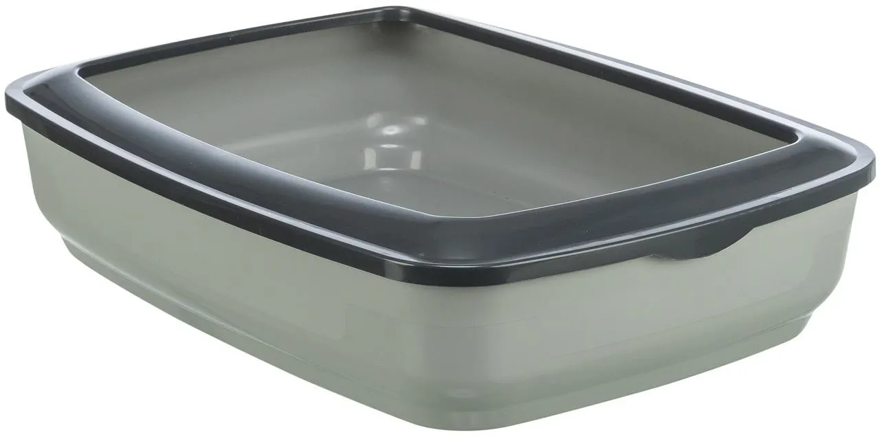 TRIXIE Katzentoilette Brisko mit Rand grün/weiß 38 x 11 x 50 cm