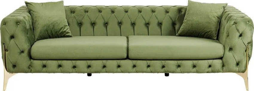 Sofa Bellissima 3-Sitzer Grün 240cm