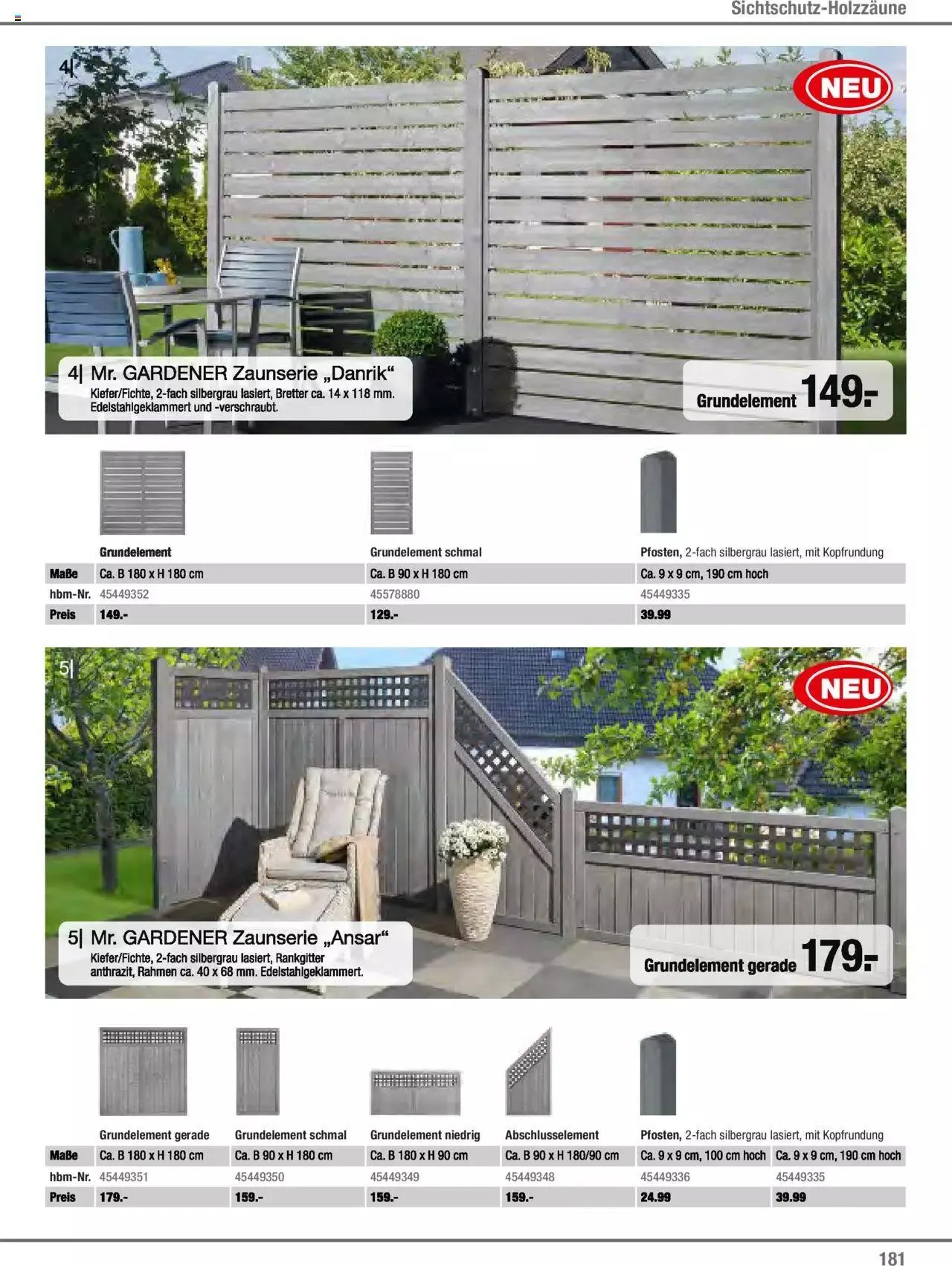 Hagebau Gartenjahr 2023 von 7. März bis 31. Dezember 2023 - Flugblätt seite  181