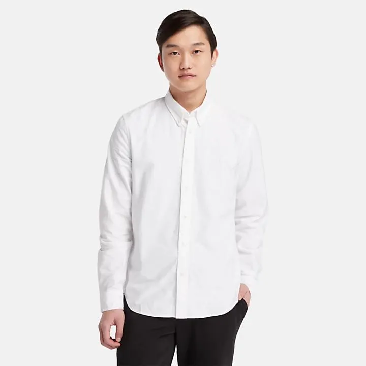 Langärmeliges Oxfordhemd für Herren in Weiß