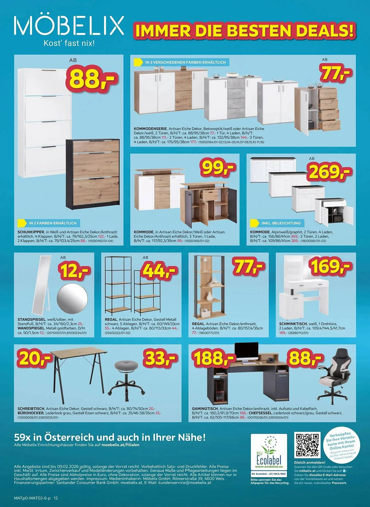 Möbelix Prospekt von 3. Februar bis 9. Februar 2026 - Flugblätt seite  12