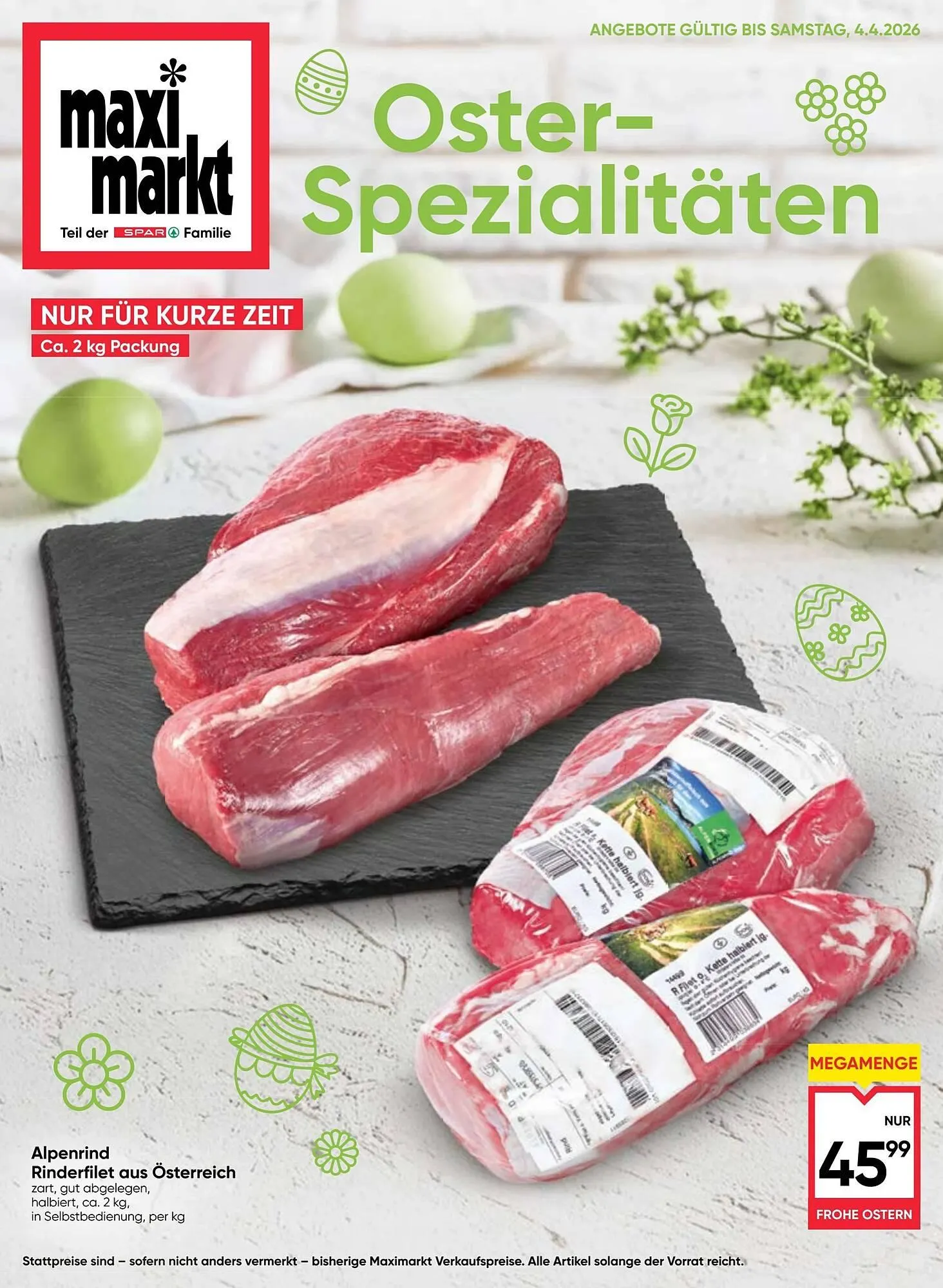 Maximarkt Flugblatt von 24. März bis 4. April 2026 - Flugblätt seite  1