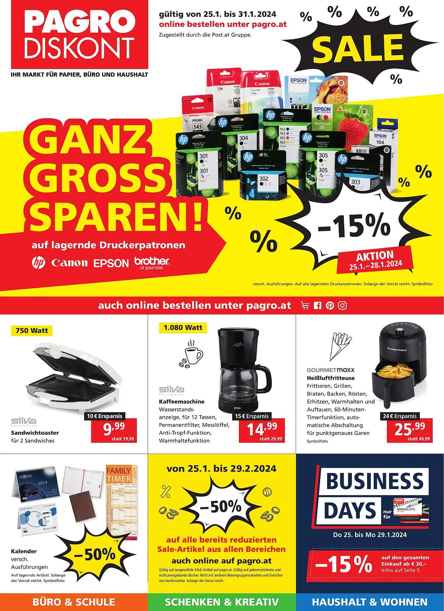 Pagro Diskont Flugblatt von 25. Jänner bis 31. Jänner 2024 - Flugblätt seite  