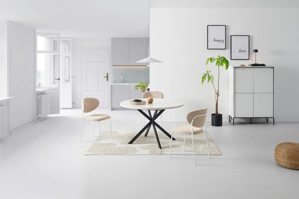 in Metall, Holzwerkstoff 120/120/75 cm