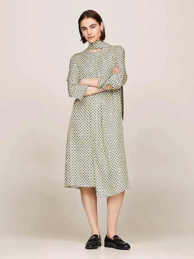 Relaxed Fit Midikleid mit Foulard-Print