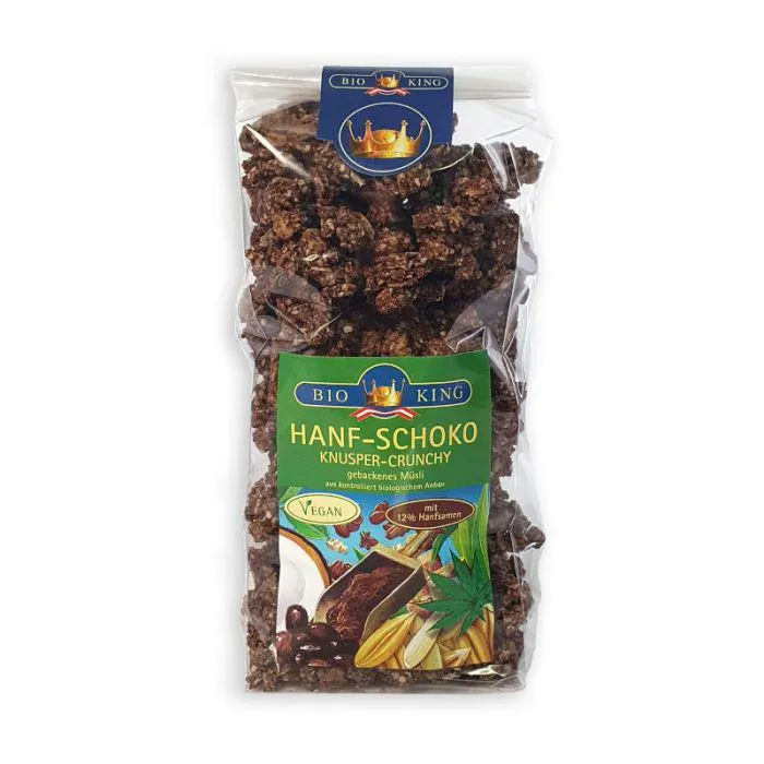 BioKing Bio Knusper Crunchy HANF-SCHOKO 375g