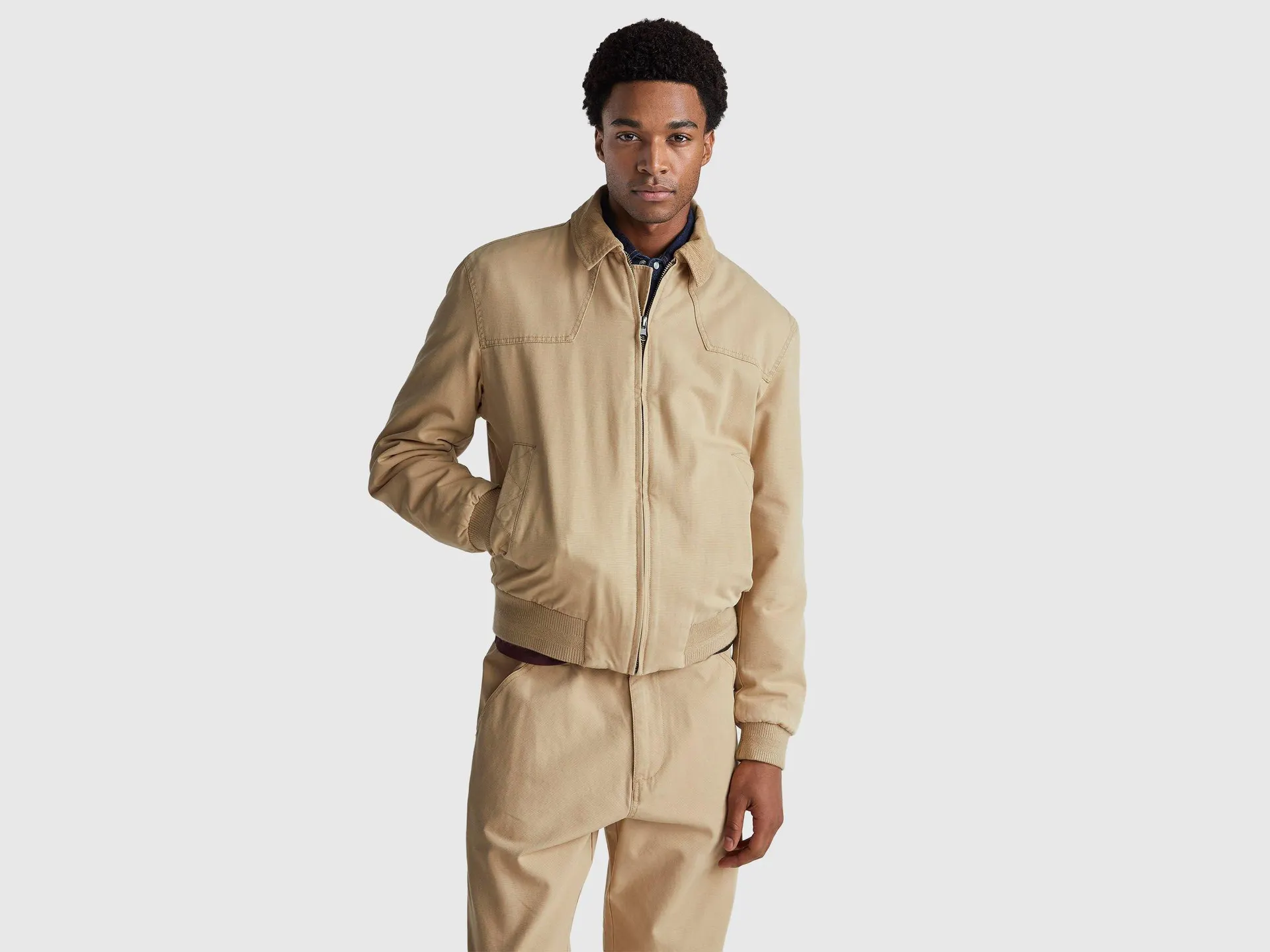 Wattierte Jacke aus reiner Baumwolle