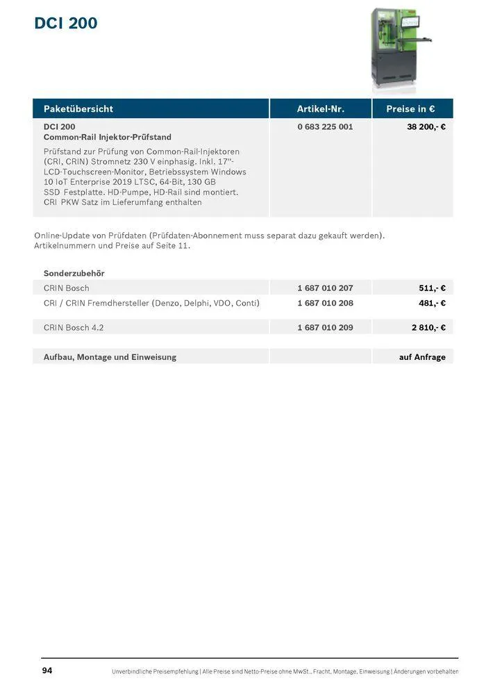 Werkstattausrüstung von Bosch von 21. Mai bis 31. Dezember 2024 - Flugblätt seite  94