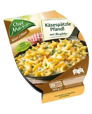 Chef Menü Käsespätzle Pfandl